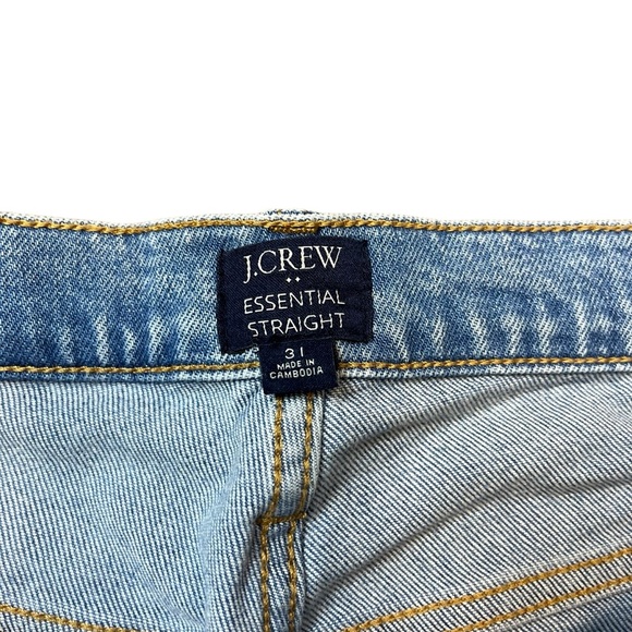 J. Crew Light Wash Straight Leg Raw Hem Jeans Size 31 Women - Picture 3 of 7